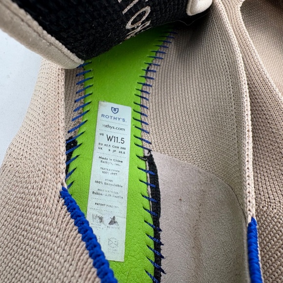 Rothy's The Point II Pointed Toe Flat US 11.5 Tan Beige Ecru - Picture 6 of 11